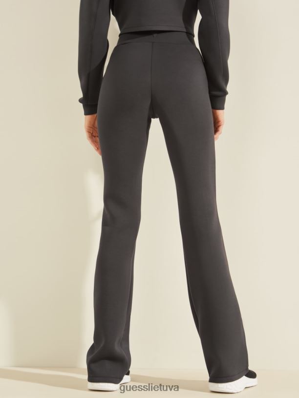 moterys GUESS 6NLN2494 drabužiai mėlyna grafito pilka eco allie plačiaaknės kelnės