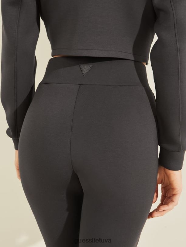 moterys GUESS 6NLN2494 drabužiai mėlyna grafito pilka eco allie plačiaaknės kelnės