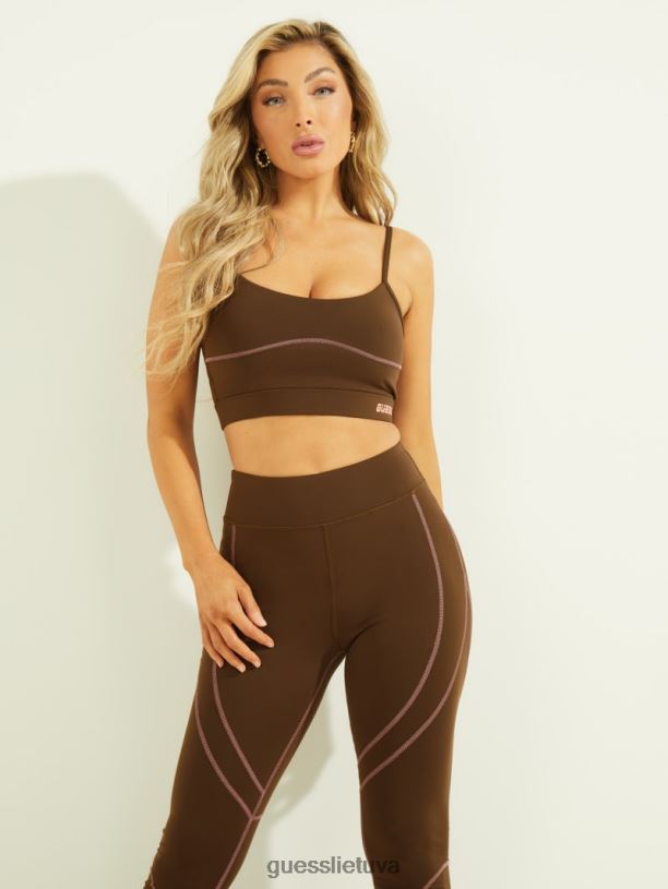 moterys GUESS 6NLN1562 drabužiai šokoladinis pyragas chelsea sportinė liemenėlė