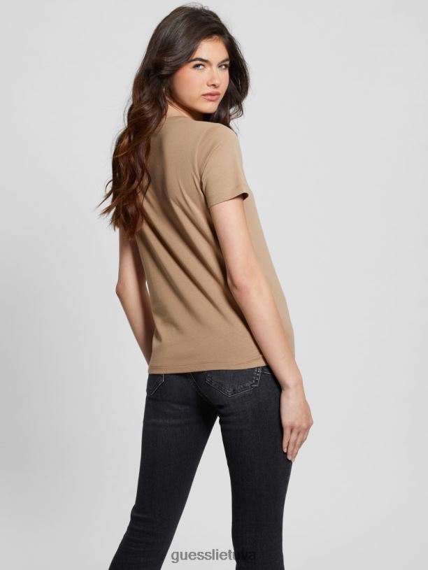 moterys GUESS 6NLN1056 drabužiai drėgnas smėlis Ekologiškas trikampis gyvūnams