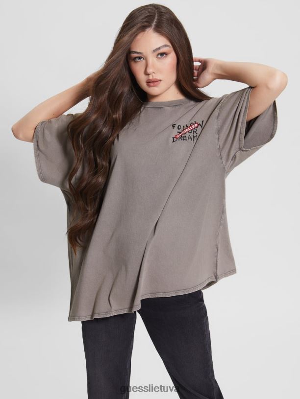 moterys GUESS 6NLN1190 drabužiai žvaigždėtas ledas multi marškinėliai su balionu