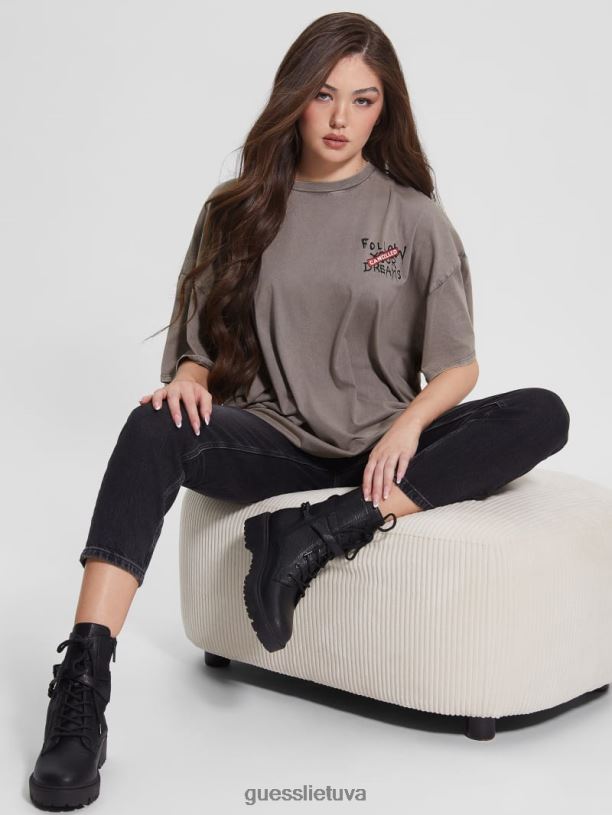 moterys GUESS 6NLN1190 drabužiai žvaigždėtas ledas multi marškinėliai su balionu