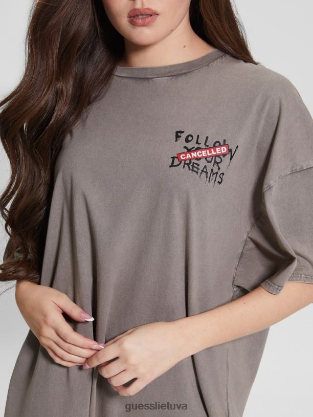 moterys GUESS 6NLN1190 drabužiai žvaigždėtas ledas multi marškinėliai su balionu