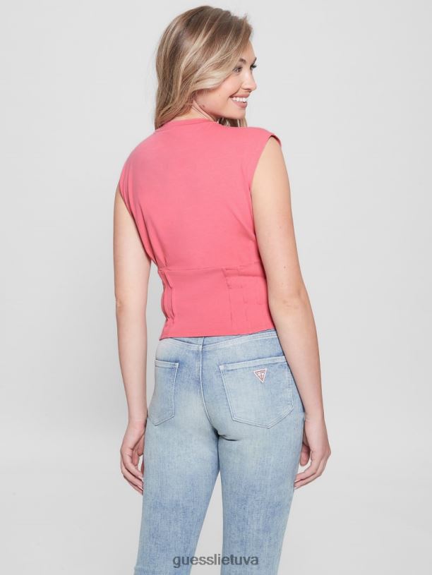 moterys GUESS 6NLN1296 drabužiai dreifuojanti rožinė ekologinis mademoiselle korsetas