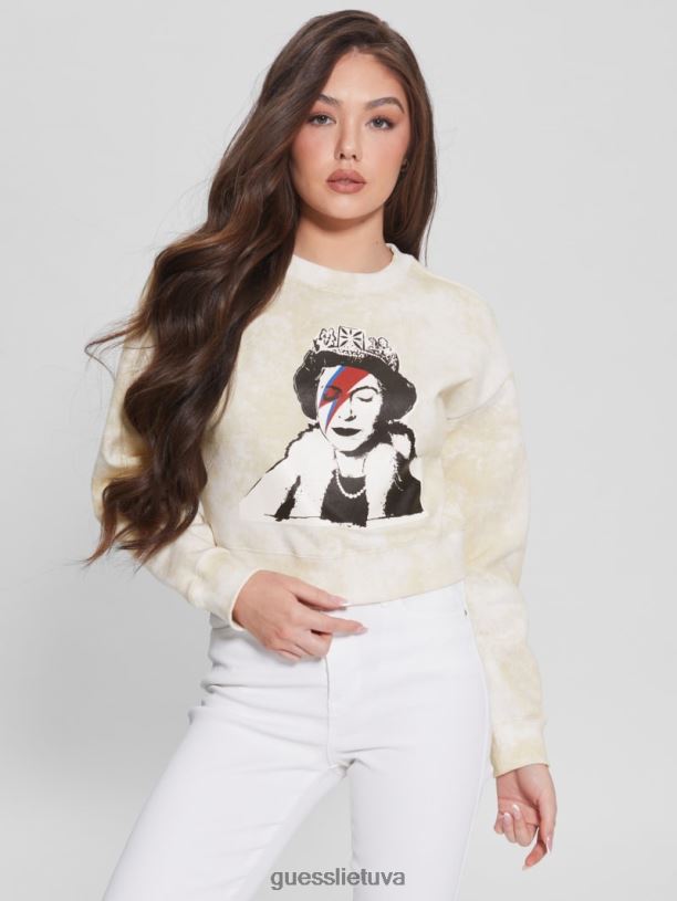 moterys GUESS 6NLN1322 drabužiai protingas akmuo karalienės kirptas megztinis