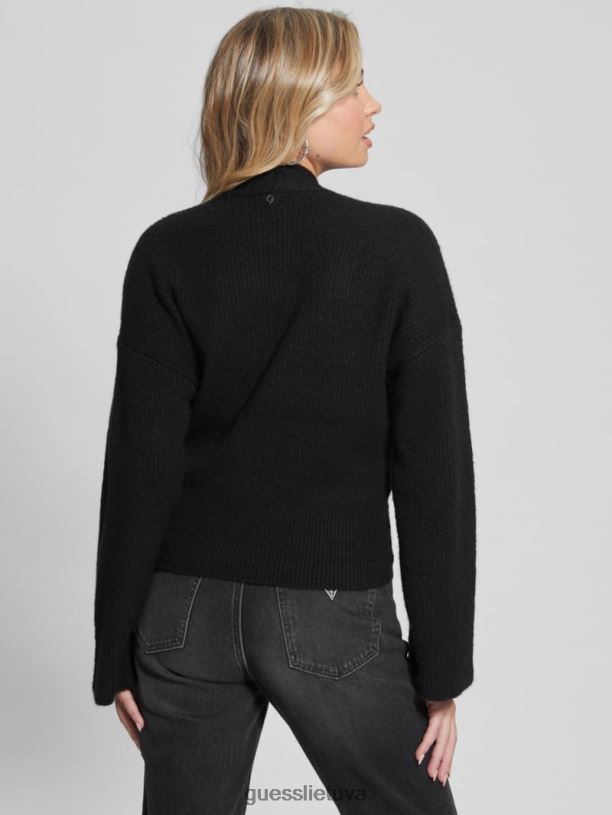 moterys GUESS 6NLN1398 drabužiai juodas eko nora megztinis