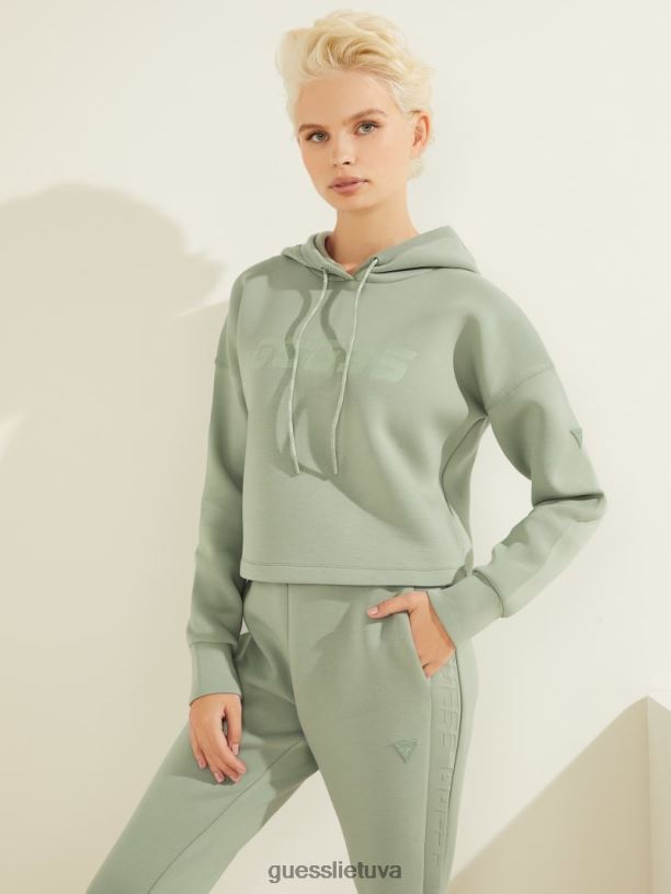 moterys GUESS 6NLN2501 drabužiai šalavijų žalia Eco allie scuba gobtuvas