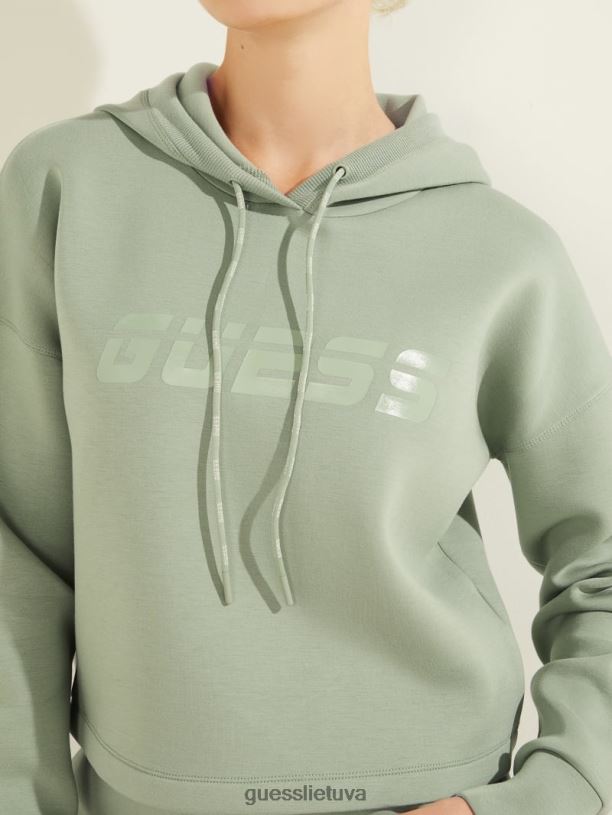 moterys GUESS 6NLN2501 drabužiai šalavijų žalia Eco allie scuba gobtuvas