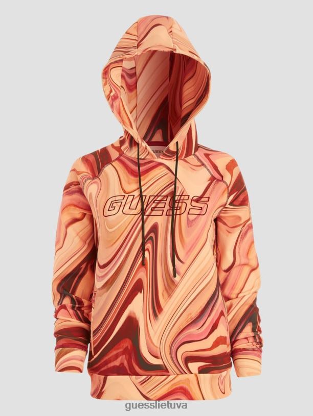 moterys GUESS 6NLN2521 drabužiai šokančios kopos raudonos eppie aktyvus džemperis