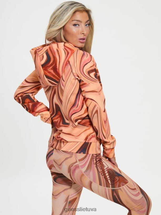 moterys GUESS 6NLN2521 drabužiai šokančios kopos raudonos eppie aktyvus džemperis