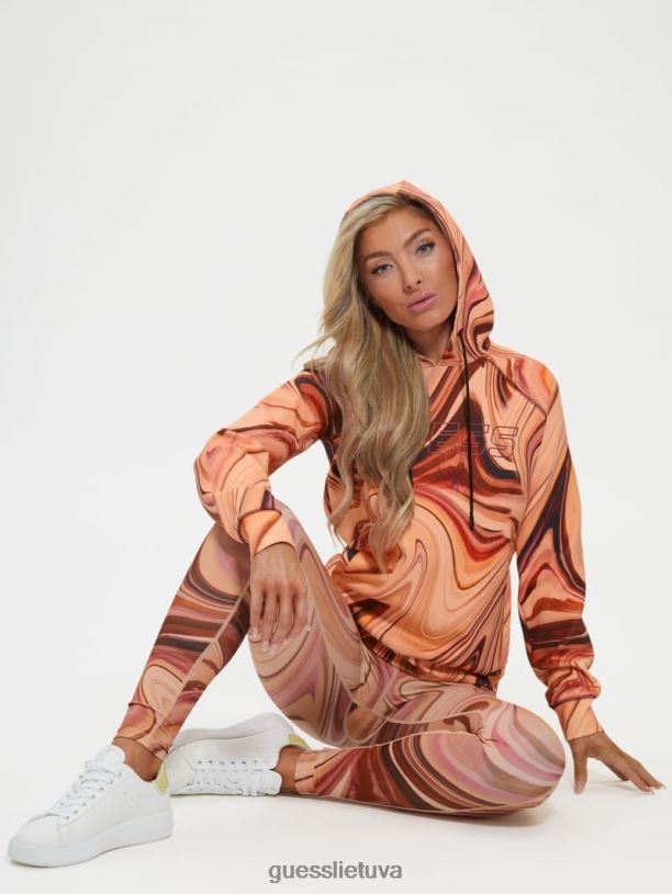 moterys GUESS 6NLN2521 drabužiai šokančios kopos raudonos eppie aktyvus džemperis