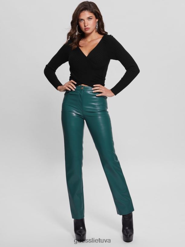 moterys GUESS 6NLN1510 drabužiai juodas eko sabine megztinis