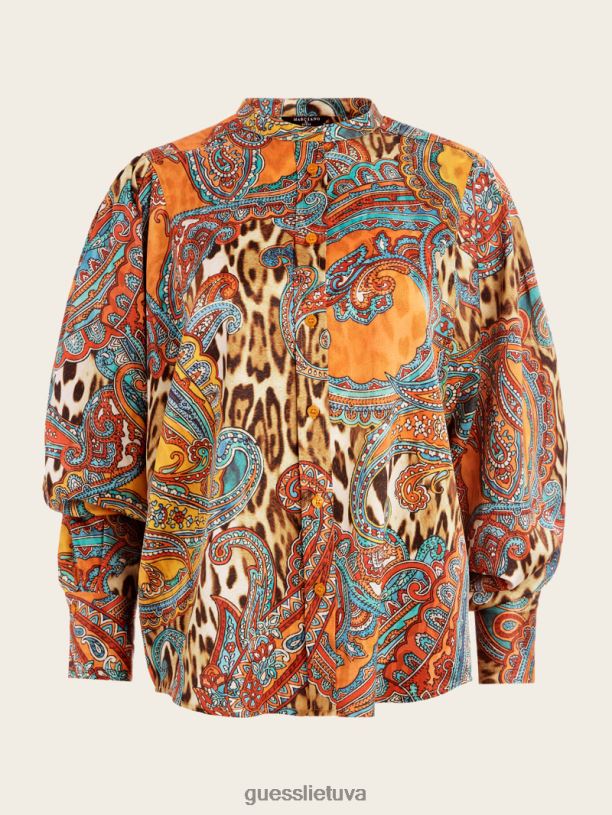 moterys GUESS 6NLN1585 drabužiai kylantis fenikso atspaudas fenikso kylanti yvonne palaidinė