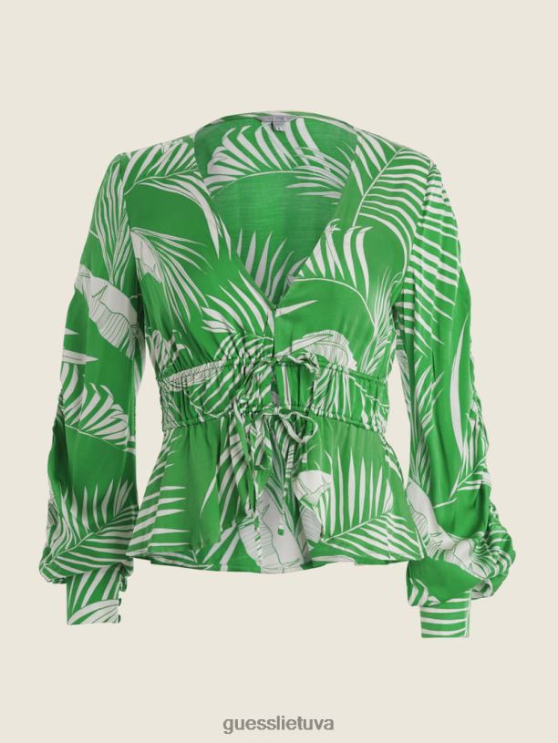 moterys GUESS 6NLN1609 drabužiai baja delno atspaudas žalias eko faye viršus