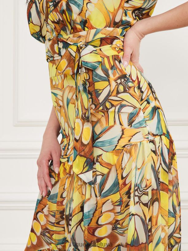 moterys GUESS 6NLN2099 drabužiai auksinio sparno atspaudas sijonas