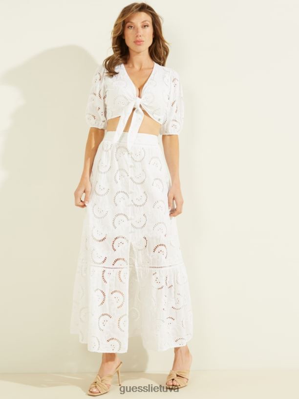 moterys GUESS 6NLN2381 drabužiai visiškai baltas smeraldos sijonas