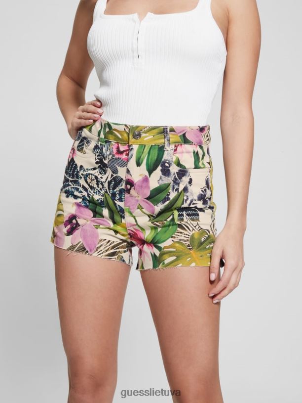 moterys GUESS 6NLN2138 drabužiai salos išgalvotas marginti claudia šortai