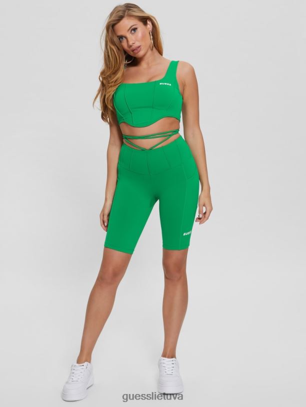 moterys GUESS 6NLN2249 drabužiai kaktusų žalia brigit baikerių šortai