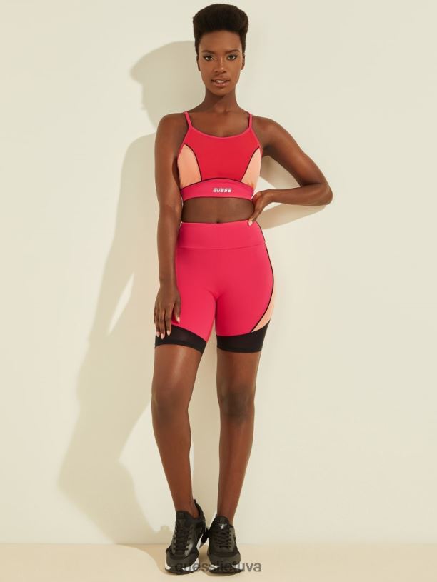 moterys GUESS 6NLN2306 drabužiai fuksija dixie baikerių šortai