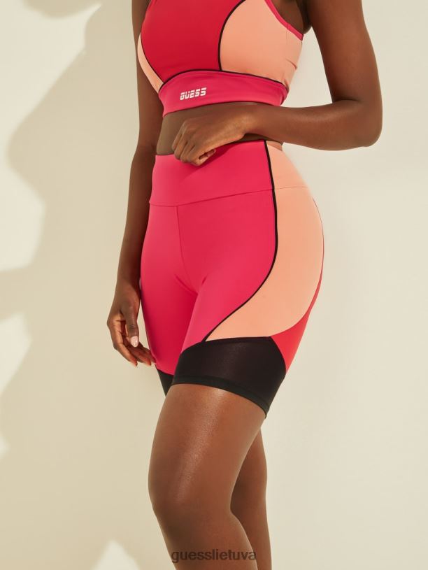 moterys GUESS 6NLN2306 drabužiai fuksija dixie baikerių šortai