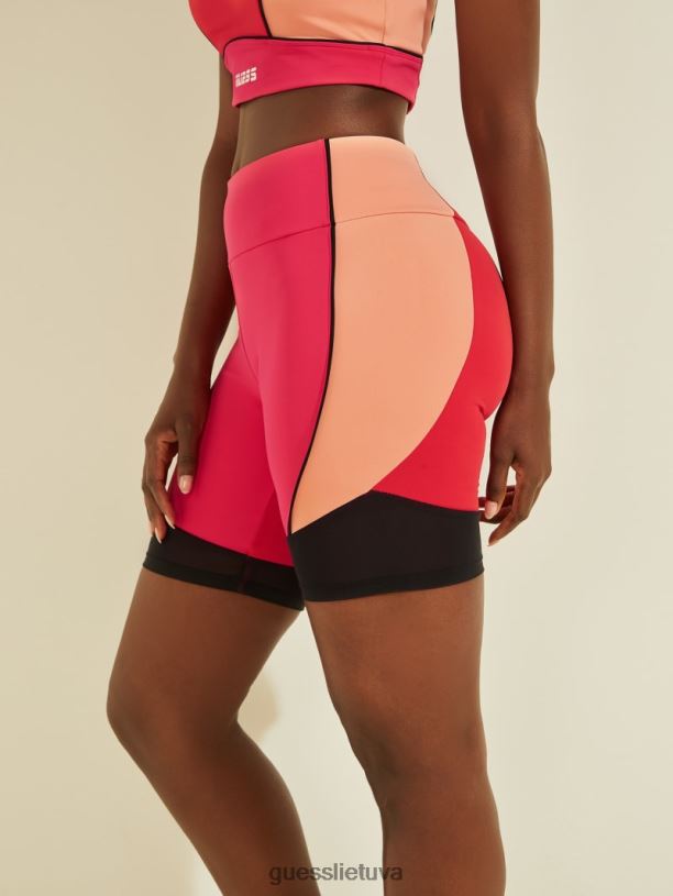 moterys GUESS 6NLN2306 drabužiai fuksija dixie baikerių šortai