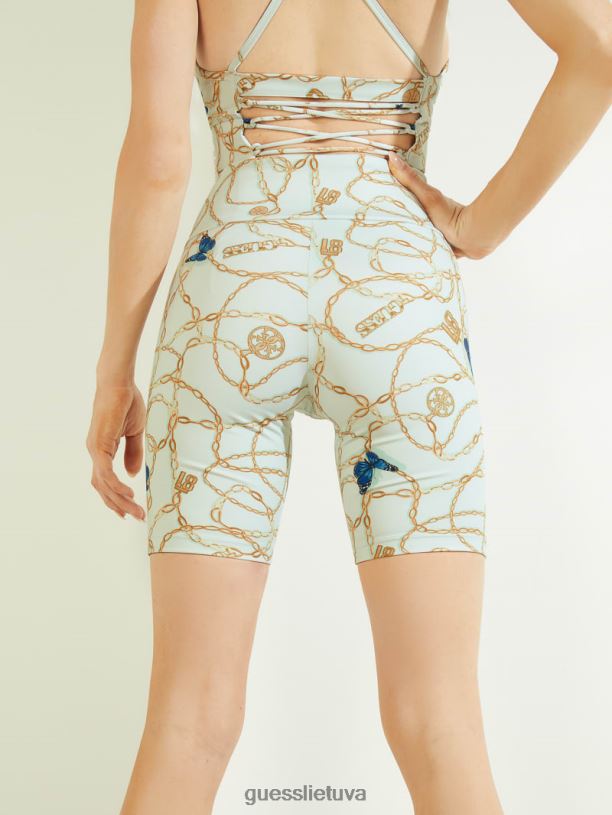 moterys GUESS 6NLN2313 drabužiai grandinėlė ir pakabukai žalia Ekologiški dollie dviratininkų šortai