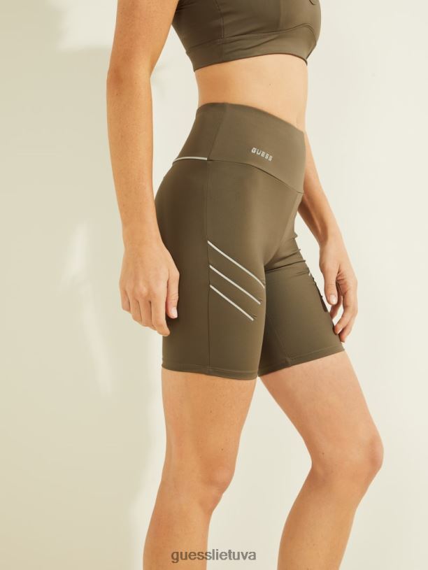 moterys GUESS 6NLN2483 drabužiai bendras rudas dalia baikerių šortai