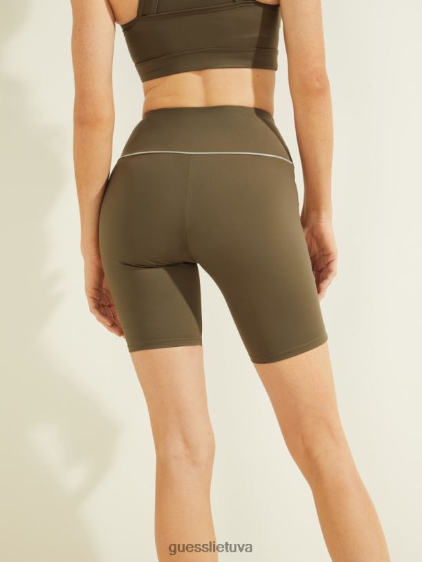 moterys GUESS 6NLN2483 drabužiai bendras rudas dalia baikerių šortai