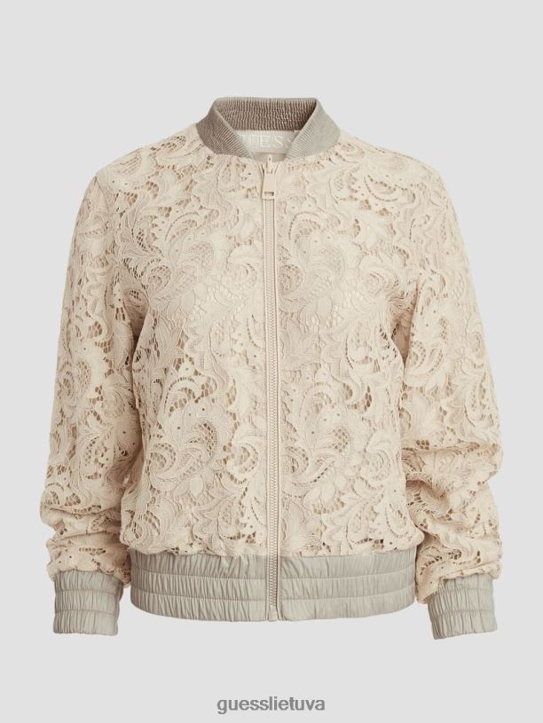 moterys GUESS 6NLN1731 drabužiai prislopintas akmuo multi aisha nėrinių skrydžio striukė