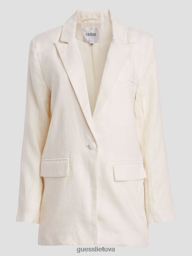 moterys GUESS 6NLN1732 drabužiai baltas glam brooke švarkas