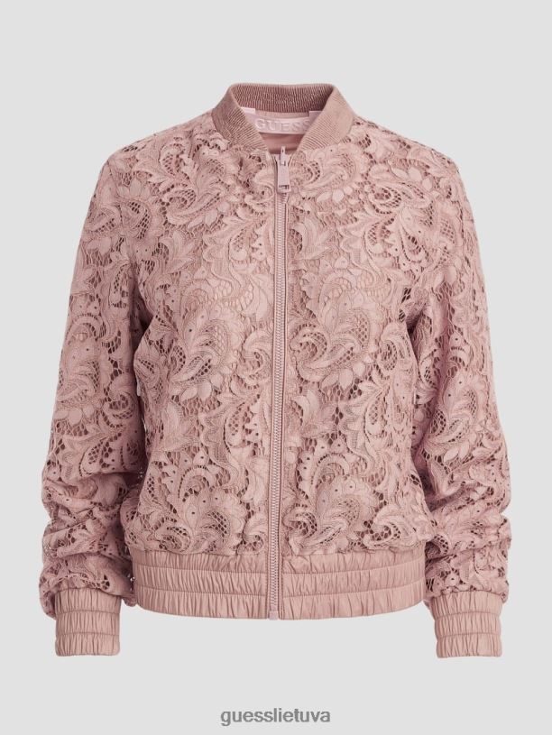 moterys GUESS 6NLN1750 drabužiai ramus rožinis multi aisha nėrinių skrydžio striukė