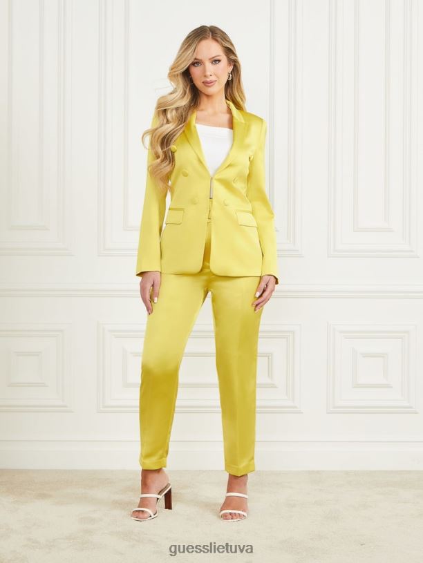 moterys GUESS 6NLN1792 drabužiai žalias blizgesys Lucy švarkas