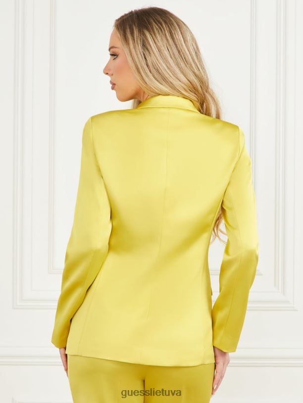 moterys GUESS 6NLN1792 drabužiai žalias blizgesys Lucy švarkas