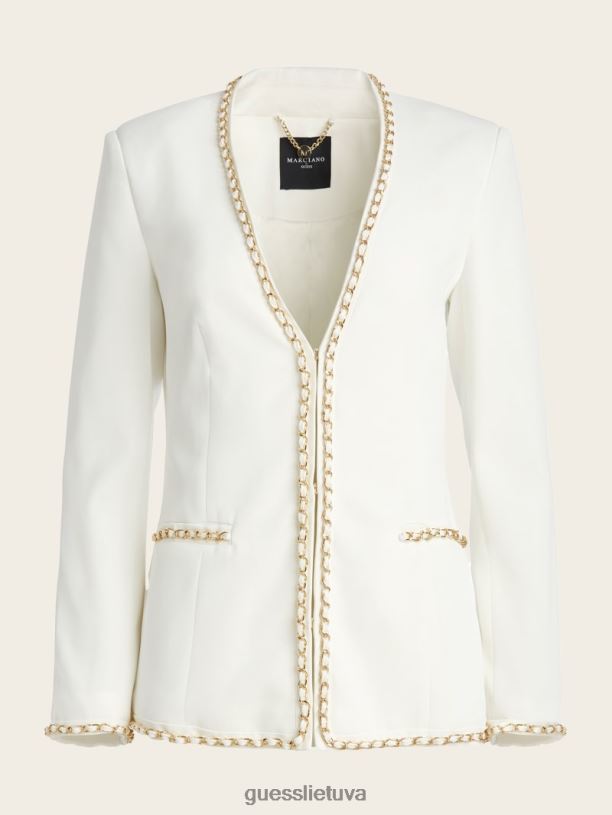 moterys GUESS 6NLN1804 drabužiai blyškus perlas nausica švarkas