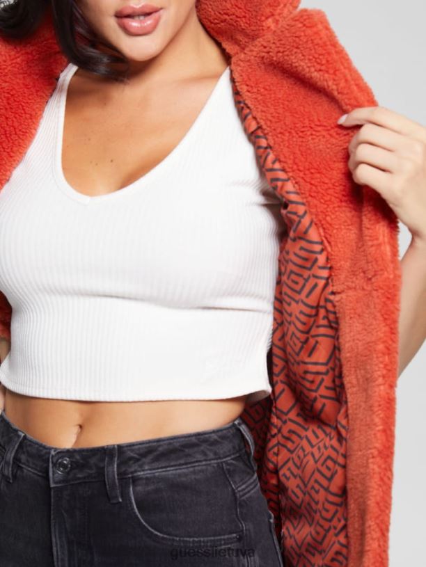 moterys GUESS 6NLN1879 drabužiai liepsnojanti raudona delia liemenė