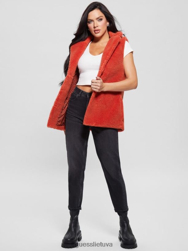 moterys GUESS 6NLN1879 drabužiai liepsnojanti raudona delia liemenė