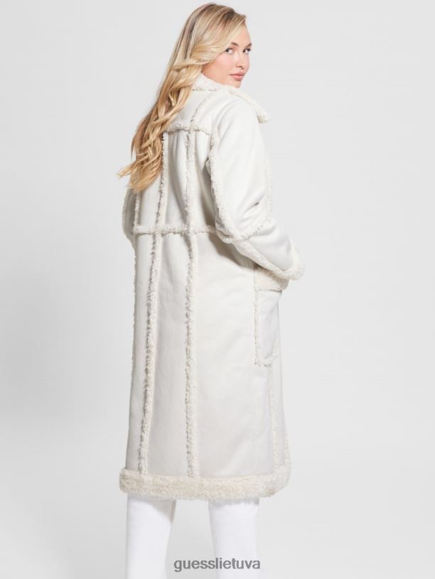 moterys GUESS 6NLN1894 drabužiai grietinėlės baltumo nicoletta paltas