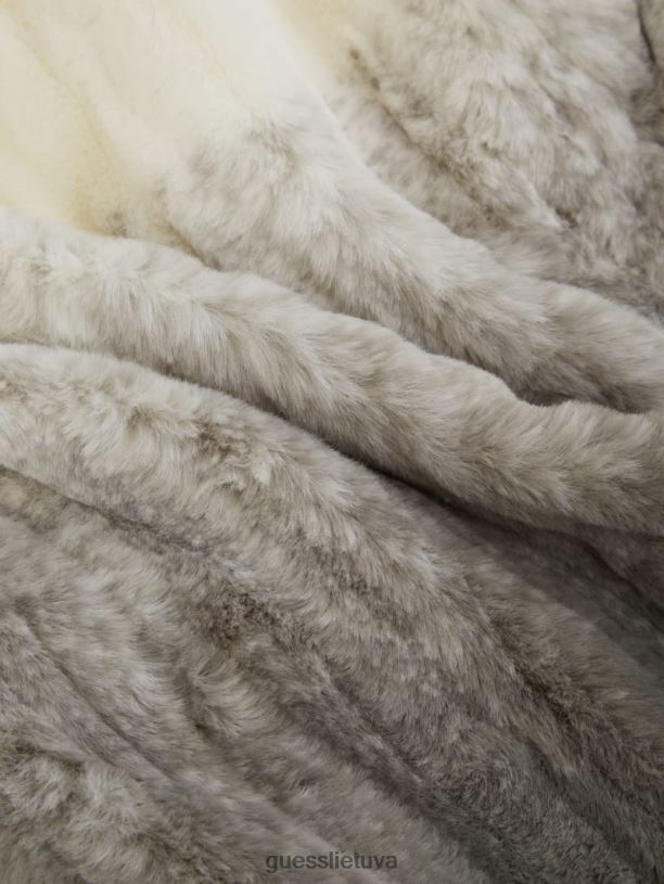 moterys GUESS 6NLN1958 drabužiai tamsintas šalavijų baltumo derinys marta dirbtinio kailio paltai