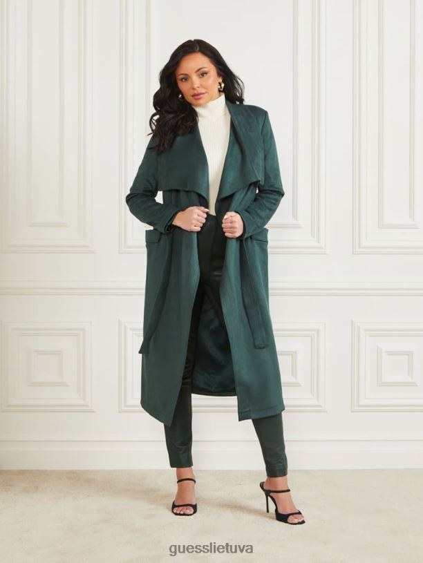 moterys GUESS 6NLN1967 drabužiai šenilinė žalia Hudsono priedanga