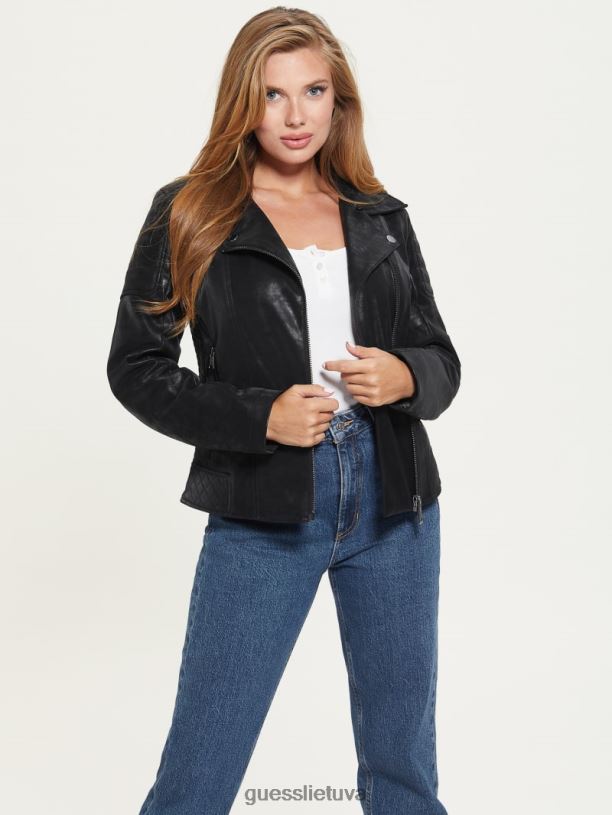 moterys GUESS 6NLN1982 drabužiai juodas olivia moto striukė