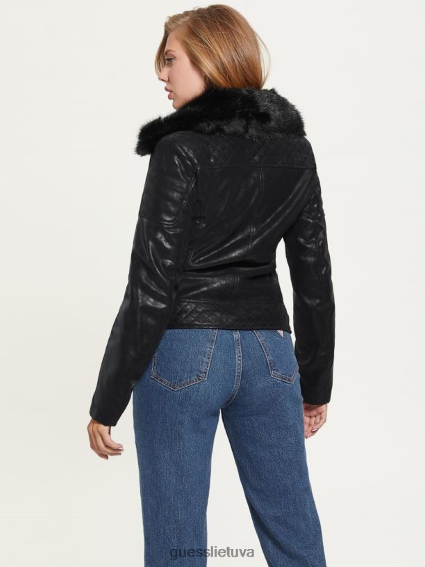 moterys GUESS 6NLN1982 drabužiai juodas olivia moto striukė