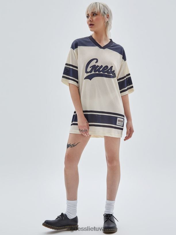 moterys GUESS 6NLN306 drabužiai smėlio krantas originali marškinėlių suknelė