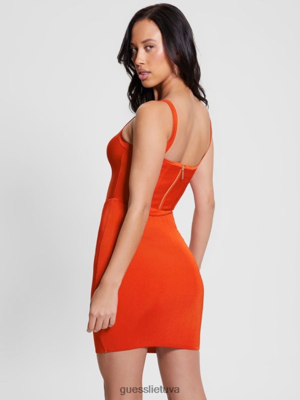 moterys GUESS 6NLN321 drabužiai g539 oasis mirage korsetinė suknelė