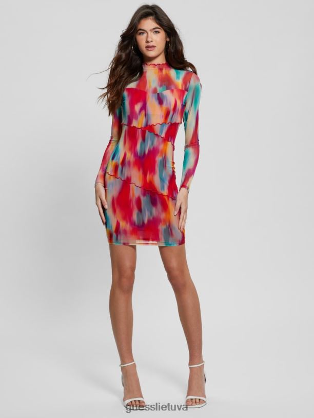moterys GUESS 6NLN323 drabužiai gyvenimas greitas eko jemma tinklinė suknelė
