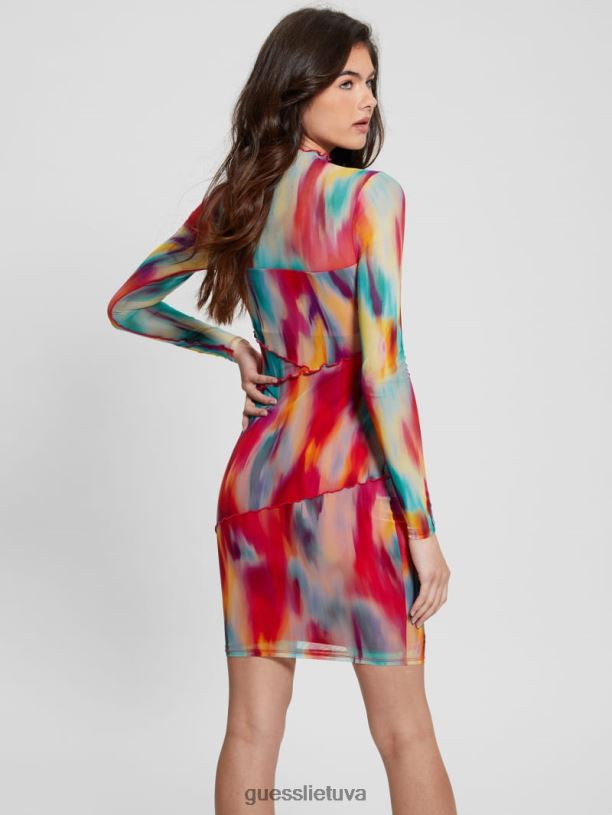 moterys GUESS 6NLN323 drabužiai gyvenimas greitas eko jemma tinklinė suknelė