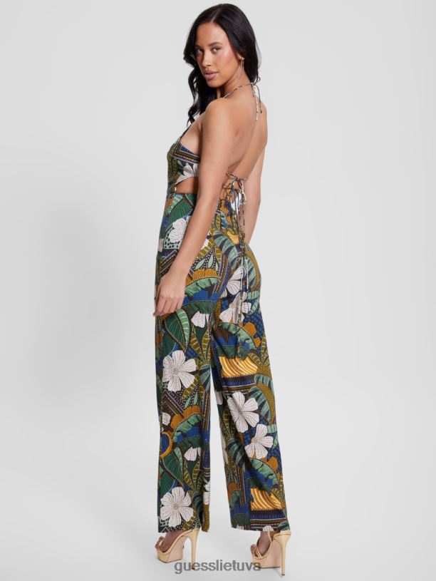 moterys GUESS 6NLN325 drabužiai atogrąžų keliautojas eco lori kombinezonas su atvira nugara