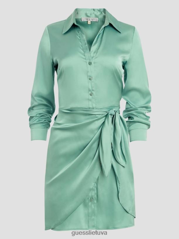 moterys GUESS 6NLN459 drabužiai gyvybiškai svarbi žalia Eco alya suknelė