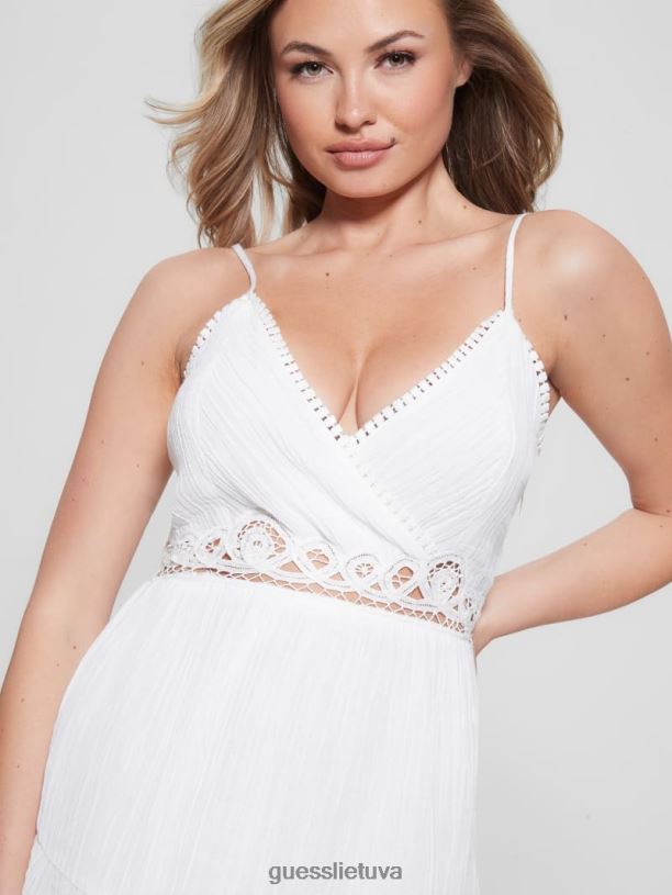 moterys GUESS 6NLN489 drabužiai visiškai baltas kvintinė suknelė