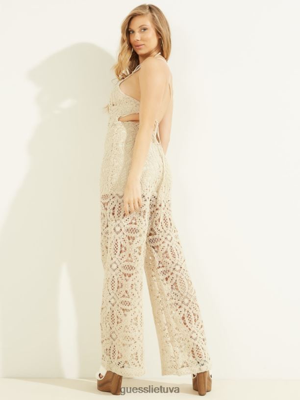 moterys GUESS 6NLN506 drabužiai natūralus multi liepos mėnesio nėriniuotas kombinezonas