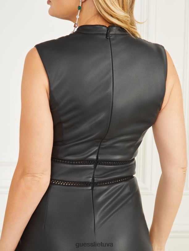 moterys GUESS 6NLN553 drabužiai juodas hype suknelė